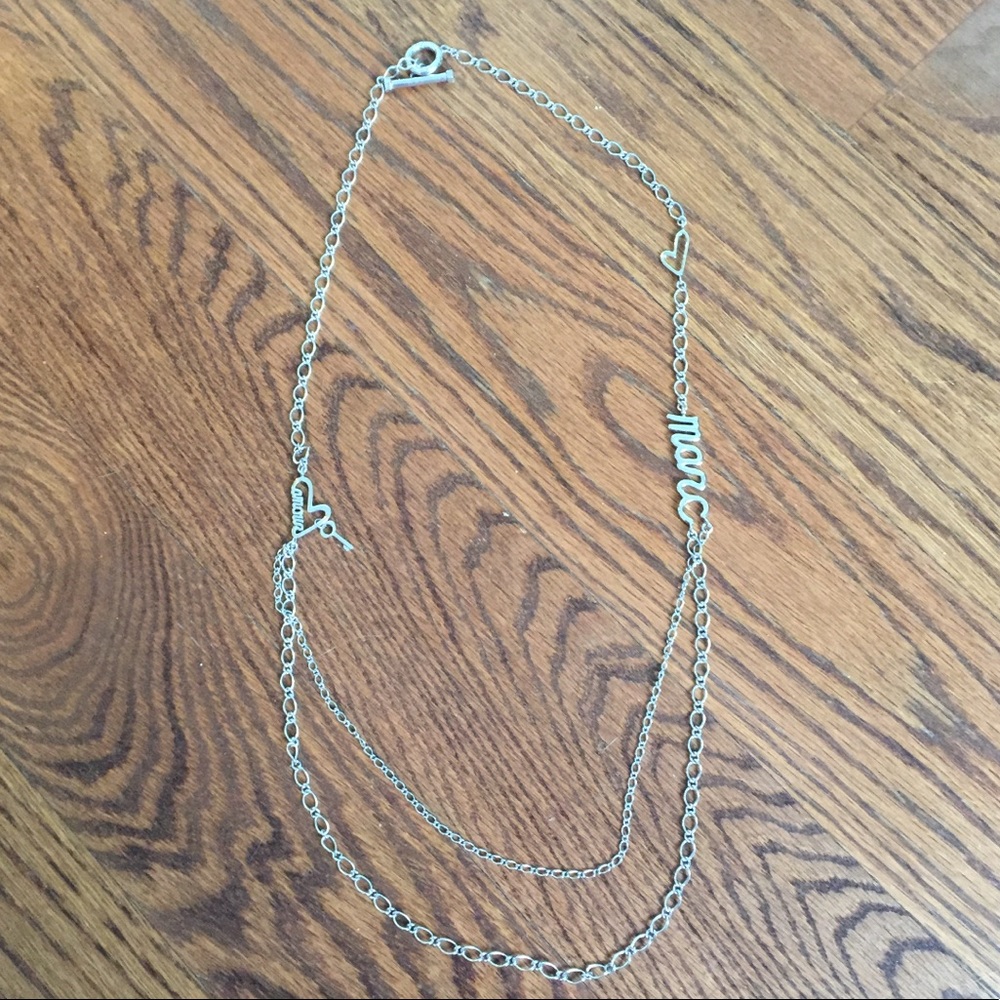 Marc by Marc Jacobs Name Plate Silver Necklace